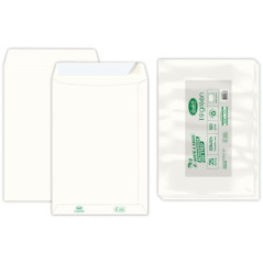 Buste a sacco senza finestra - Chiusura adesiva con strip - 23x33 cm 100 g - conf. 25 pz